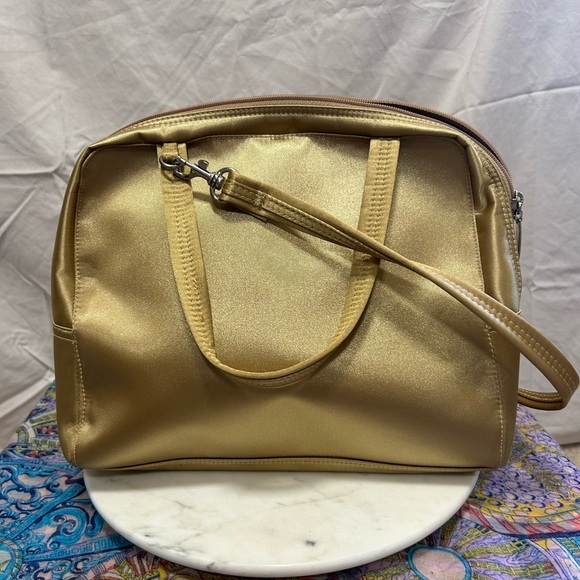 Liz Clairborne crossbody with shoulder option gold purse - Picture 4 of 12